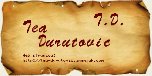Tea Durutović vizit kartica